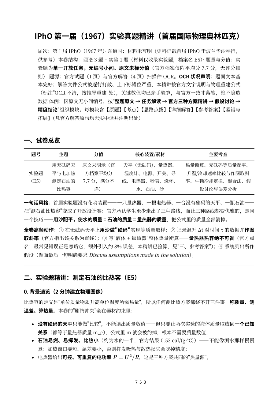 《IPhO实验真题精讲》1967-2026全54卷收录(纸质版 · 764页) - 图片 6